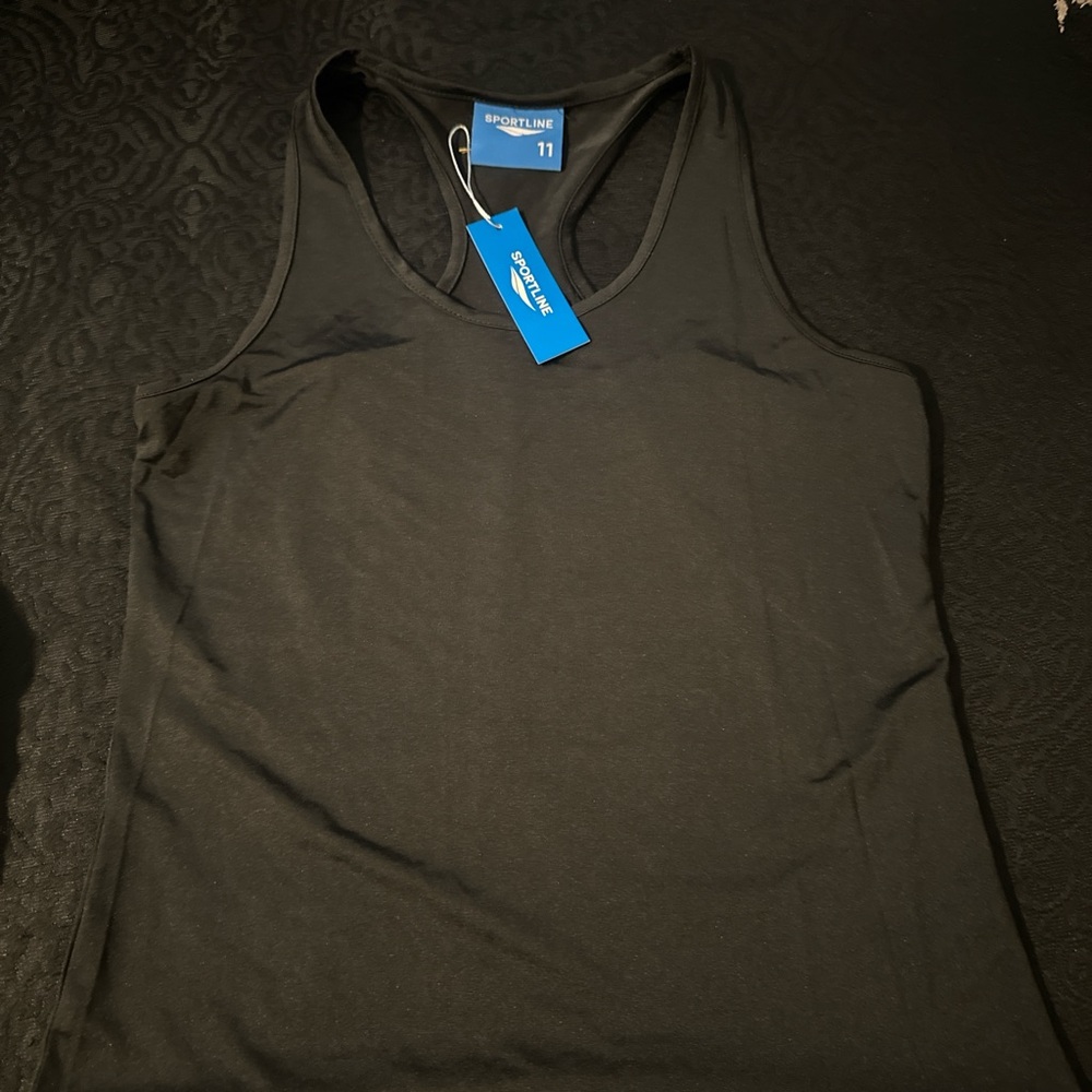 Black Fitted Tank Top with Scoop Neckline